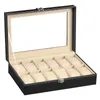 Watch Boxes & Cases Case PU Leather 3/3/4/5/6/10/12/18/20/24/ Position Zipper Pack Box Deli22