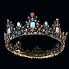 Kmvexo barokke koningin kroon kleurrijke jelly kristal steen bruiloft tiara voor vrouwen kostuum bruids haaraccessoires 211009