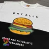 Oversized Human Made T-shirts Hamburger Print Slub Bomull Crew Neck Kortärmad Tees Mäns Kvinnors Människor Humana Casual Tshirts Y0809