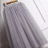 Винтажная юбка из тюля летнее бальное платье юбки женщины многослойные тюль