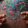 Andra konst och hantverk 500 st/packar färgglad gummi ring engångs elastiska hårband hästsvanshållare gummi band scrunchies barn hårtillbehör