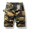 Pantaloncini cargo militari da uomo Moda casual Multi tasca Estate Marca Cotton Army Camouflage Tattico Taglie forti 210713