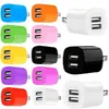 Kleurrijk snel 2.1A Dual USB Chargers US EU AC Home Wall Charger Plug Adapter voor iPhone Samsung S6 S7 Edge smartphones