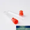 Verpakkingsflessen 50 stks / partij Lege 16 * 100mm Laboratorium Plastic Reageerbuis met Stop Slim Clear Round Bottom Hervulbaar