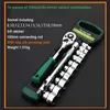 14 38 12 Soket Anahtarı Set CRV Drive Ratchet Spanner Bisiklet Motosiklet Araba Tamir Aracı Ortak Yuvalar Y200323