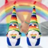 Regnbåge gnome ansiktslös plysch juldekorationer dvärg present figurer leksak hem dekoration känslig elf dekor docka