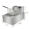 2500W 63QT6L Stal nierdzewna elektryczna Electric Deep Fryer Home Commercial Restaurant 2106267107721