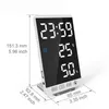 Espelho de 6 polegadas LED Alarm Clock Touch Control Wall Digital Relógio Tempo Temperatura Temperatura Display Usb Desk Watch for Quarto Home 211111