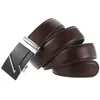 Bälten Fange Men Belt Leather Automatisk spänne Högkvalitativ manlig mode Jeans-kedja Stretch Solid Luxury Bland Black FG3118-3