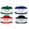 Snowman Family Back Covers Christmas Decoratie Stoel Xmas Cap Santa Diner Tafel Thuis Party Decoratieve Feestelijke Levering