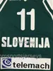 # 11 Goran Dragic Slovenië Eurobasket 2011 Trikot Camiseta Topkwaliteit basketbal jersey gestikt Custom Any Number Name