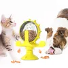 Animal de compagnie chat mangeoire jouet chaton taquineries plateau tournant moulin à vent fuite jouets balle d'entraînement 360 rotation alimentation jouet accessoires pour animaux de compagnie WLL931