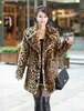 Nouveau hiver femmes fausse fourrure manteau épais chaud léopard manteaux et vestes femme fourrure Parka manteau femme hiver