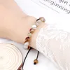Beaded Strands Natural Agates Chakra Stone Beads Bracelets Handmade Onyx Quartzs Elastic Bangle Women Yoga Healing Jewelry Friend Gift Puls