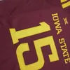 001 Iowa State Cyclones # 15 Brock Purdy Real Full Haft College Jersey Rozmiar S-4XL lub niestandardowa Dowolna nazwa lub Numer Jersey