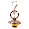 Keychains Creative Lovely Crystal incrusté avec des clés de voiture d'abeille diamant Femmes 039 Sac Accessoires Metal Pender1383189