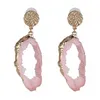 Trending Drop Earrings Druzy Quartz Gem Stone Crystal Charm Earrings For Women Fashion Jewelry Accessories