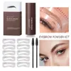 Wenkbrauwstempel Shaping Kit Waterproof Natural Shape Brow Enhancers Stamps Contouring Stick Make-up Set