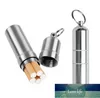 Waterproof Cigarete Case Silver Aluminum Alloy Cigarette Box Pill Toothpick Capsule Holder with Keychain Mens Gift Factory price expert design Quality Latest