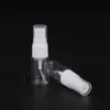 100 pcs / lote Atacado 10ml plástico vazio frasco de pulverização branco tampa de estimação atomizador recipiente 10g frasco de perfume embalagens recarregáveis