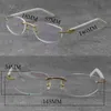 Factory Direct Sale Rimless Women Man 18k Gold Frame Reading Glasses presbyopic Eyeglasses Metal Frames Myopic Optical Arms Plank Eyewear & Accessories Size:56-18-140