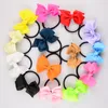 24 pcs/lot Fashion colorful Beautiful Girl fancy elastic hair bow bands accessories