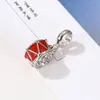 Fits Pandora Bracelets 20pcs Summer Creative Music Drum Red Enamel Crystal Pendant Charms Beads Silver Charms Bead For Women Diy European Necklace Jewelry