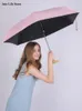 Niedlicher Strand-Sonnenschirm mit Holzgriff, UV-Kaninchenkopf, fünf faltbare Taschenschirme, Regen, für Damen und Mädchen, Geschenkideen UPF50+