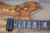 Chitarra elettrica naturale all'ingrosso di fabbrica con impiallacciatura di acero spalted, Floyd Rose, tastiera in palissandro