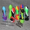 silicone bong Kit hookah Dab Rigs beaker smoking bongs water pipes with titanium nails