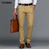 Womenta Męskie Spodnie Bawełniane Casual Stretch Spodnie Mężczyzna Mężczyzna Długa Prosta Wysokiej Jakości 4 Kolor Plus Size Pant Suit 42 44 210714
