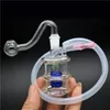 Mini glass oil burner bong smoking pipe hookahs inline matrix perc Thick Pyrex smoking water pipe LED light bongs with 10mm male oil bowl and hose
