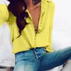 Womens Tops And Blouses Long Sleeve Lady Cardigan With Button Fashion Woman Shirts Lapel Shirt Turn Down Collar Blouse