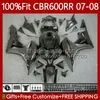 Stampo ad iniezione Bodys per Honda Glossy Black CBR 600F5 600 RR CC F5 07-08 Bodywork 70No.9 CBR-600 CBR600 RR CBR600RR 07 08 CBR600F5 CBR 600RR 600CC 2007 2008 Carenatura OEM