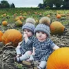 Bonés chapéus outono inverno chapéu de bebê crochet menino morno menino beanie boné grande pompom cor sólida crianças toddler bonnet acessórios