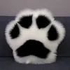 Creative Panda Paw Shape Cushion Seat Pad Hem Badrum Soffa Kasta Kudde med fyllning Gullig kattkuddar Sovrum Tatami Dekor 211203