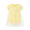 Vestido de bebê vestido de verão Atacado 2021 roupas infantis meninas princesa vestido de manga curta saia q0716
