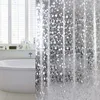 3D EVA Fashion Semi-Transparent Waterproof Shower Curtain Cobblestone Pattern Shower Curtains for Bathroom Home el 211116