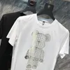 Modna marka T-shirty Slim Bear Rhinestone cekin merceryzowane bawełniane lato Summer New Korean Trend Męs