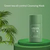 Green Mask Stick Maschera detergente Acne Pulizia Bellezza Pelle Tè verde Melanzana Idratante Idratante Viso Maschera verde