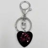 Tolv Constell Heart Key Rings Horoskop Sign Charm Keychain Holders Bag hänger Kvinnor Män modesmycken Will och Sandy