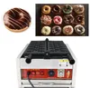 식품 가공 장비 110V 220V 전기 도넛 구멍 기계 상업 자동 미니 도넛 메이커 베이커 그릴 철 제작 팬