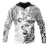 Men's Hoodies & Sweatshirts Man Casual Oversized Hoodie Loose Clothing Tiger Lion Streetwear Men For Boyfriends Jumpers