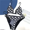 Womens Letter Swimwear Underwear Set Luxury Printed Ladies Bikini Swimsuit Summer Beach Bathing Suit