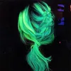 Одиночный клип 50 см в цельных светящихся светящихся омбре Синтетические наращивания волос Hairfieces для волос для женщин волосы с зажимами