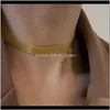 Anhänger Anhänger Schmuck 3 Schichten Beschichtung Edelstahl Anti-AllergieUmweltfreundliche breite geflochtene Netzkette Gold-Halsketten für Frauen