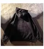 Coreano de manga larga con cremallera con capucha más terciopelo cálido jersey vintage sudadera mujer moda otoño invierno ropa sudaderas con capucha mujeres 210813