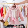 Down Coat Autumn Born Baby Sweet And Thick Solid Color Parka Girl Hooded Snow Suit Princess Cute
