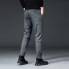 Mingyu marque automne hommes pantalons décontractés hommes pantalon homme pantalon Slim Fit travail taille élastique noir vert gris pantalon léger 28-38 211008