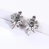 Stud Fashion Retro Champagne Crystal Earring For Women Girls Brand Wedding Jewelry Brincos Wholesale